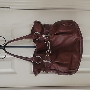 SOLD -B. Makowsky Genuine Leather Handbag Brown EUC w/ Dust Bag